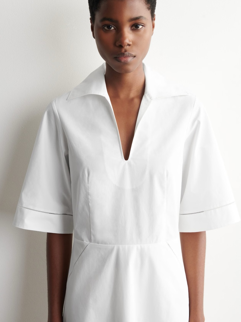 NWT (size small) COS EMBROIDERED PIMA COTTON MIDI DRESS - Picture 4 of 10